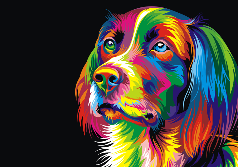 Schilderen op nummer Hond Artistiek